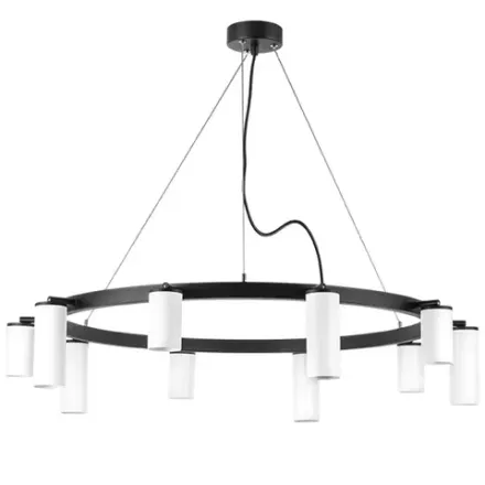 LR020365865 Люстра RULLO 10х50W GU10 ЧЕРНЫЙ/БЕЛЫЙ (571020+214436-5+214486-5)