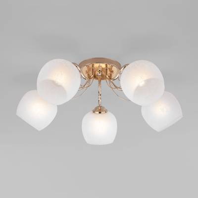 Потолочный светильник со стеклянными плафонами 30138/5 золото