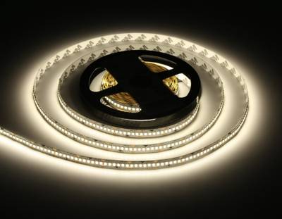 Светодиодная лента GS1502 2835 240Led/ 19.2W m/ 12V IP20 4500K/ 5000*10*1.2mm/ кратность резки 25mm (2 конт.)