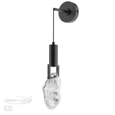6695/5WL MIDCENT ODL24 339 Настенный светильник брашир. черный/металл/стекло IP20 LED 5W 200Лм 3000K LIA