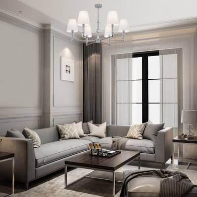 Умная потолочная люстра 60145/6 хром