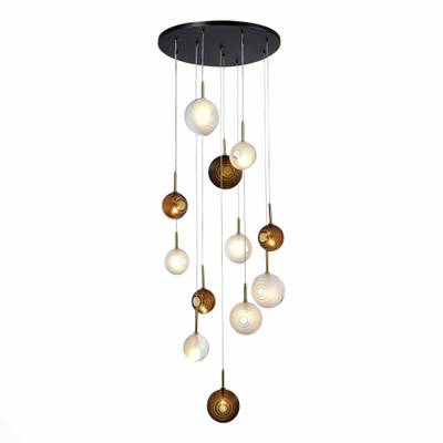 SL1183.543.12 Светильник подвесной ST-Luce Латунь/Черный, Белый G4 12*5W