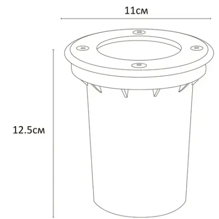 Тротуарный светильник Arte Lamp PIAZZA A6017IN-1SS, 1хGU10