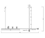 07618-180,36 Люстра Рия латунь L180 h116/86/46 GU10 5*5W+Led 18W (3000K) (лампы в комплекте)