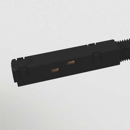 Коннектор питания прямой S35 черный, TRA004PC-22B. TM Maytoni