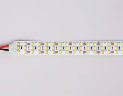 Светодиодная лента трехрядная GS3901 2835 324Led/ 26W m/ 24V IP20 3000K/ 5000*18*1.2mm/ кратность резки 18.5mm (2 конт.)