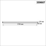 359607 OVER NT25 068 черный Светильник линейный светодиод. с переключ. цв. температуры IP20 LED 60W 220-240V 3000К\4000К\6000К FATTO