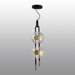 5407/23L MODERN ODL_EX24 135 черный/золотой/металл/стекло Подвес LED 23W 3000K 1940Лм MAGNET