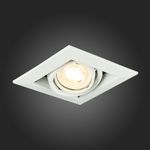 ST250.558.01 Св-к встр. Черный, Белый GU10 1*50W  IP20 L126xW126xH70 220V Без ламп