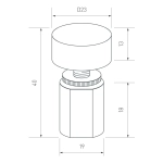 Диммер SR-NAVE-R24-BK (12-24V, 48-96W, M-FC) (Arlight, IP65 Пластик, 2 года)