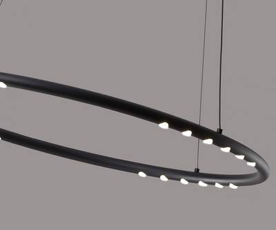 08557-60,19 Подвес диммируемый Магни черный d60 h200 Led 24W (4000K) с пультом ДУ