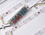 Потолочный светодиодный светильник с пультом FF76 WH/CF белый/кофе 72W+30W 490*490*60 (ПДУ ИК)