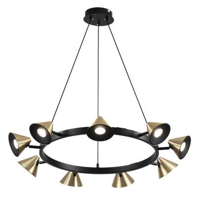 8233/9 COMFI LN25 черный/золото, металл Подвесной светильник GU10 LED 9*7W 220V LAMINA