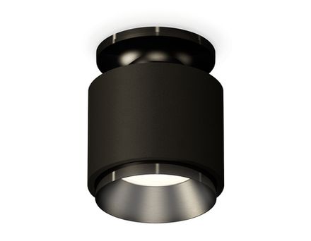 Комплект накладного светильника XS7511060 SBK/PBK черный песок/черный полированный MR16 GU5.3 (N7926, C7511, N7031)