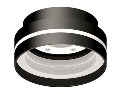 Корпус светильника накладной C8414 SBK/CL черный песок/прозрачный D110*H55mm GX53