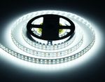 Светодиодная лента двухрядная GS3603 2835 204Led/ 20W m/ 24V IP20 6500K/ 5000*14*1.2mm/ кратность резки 72mm (2 конт.)
