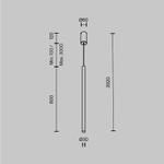 Подвесной светильник Про Экстра / Pro Extra 3000-4000К 6Вт, MOD160PL-L6BK. TM Maytoni