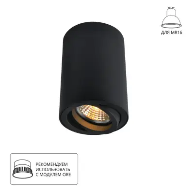 Точечный накладной светильник Arte Lamp SENTRY A1560PL-1BK, 1хGU10