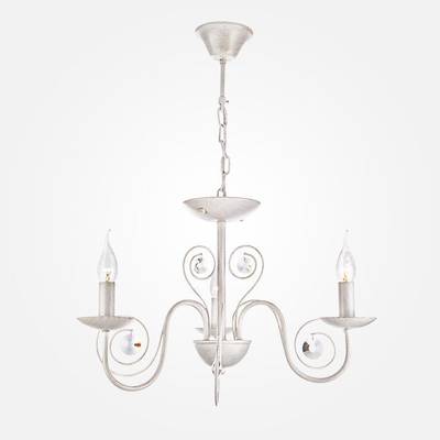 Классическая подвесная люстра 60018/3 белый с золотом