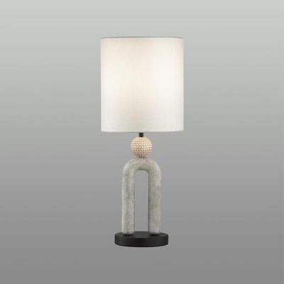 5410/1T MODERN ODL_EX23 113 черный матов./бежевый металл/полирезин/ткань Настольная лампа E27 1*60W BAGEL