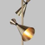 Торшер с поворотными плафонами 01109/2 латунь / черный