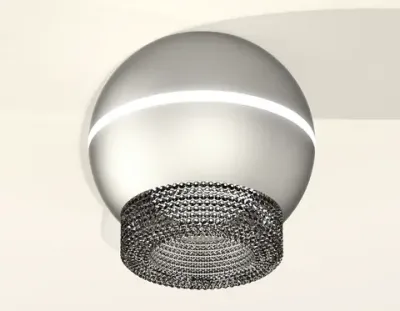 Комплект накладного светильника XS1103020 SSL/BK серебро песок/тонированный MR16 GU5.3 LED 3W 4200K (C1103, N7192)