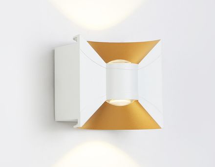 Светильник уличный светодиодный настенный ST4471 WH/GD белый/золото LED 4200K 6W IP54 92*98*55