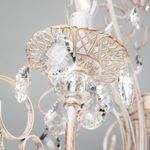 Люстра подвесная с хрусталем 3305/12 белый с золотом / прозрачный хрусталь