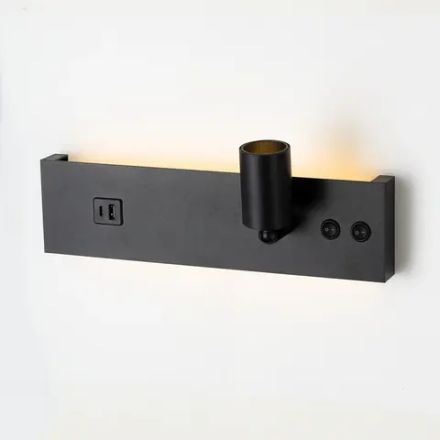 CL704461 Декарт Черный Св-к Настенный с USB