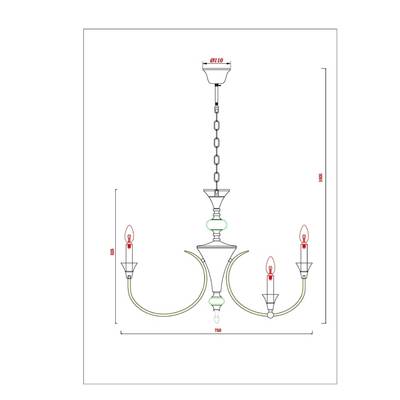 Подвесная люстра Arte Lamp COLLINETTA A4094LM-12WH, 12хE14
