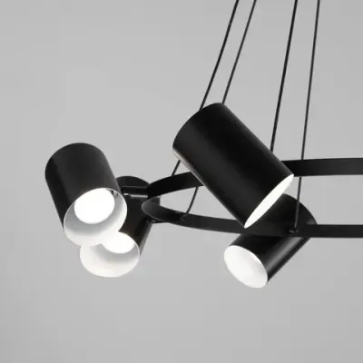 Умная подвесная люстра с поворотным механизмом 70147/8 черный Smart, GU10х8