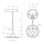 Подвес SPX-HANG-R150-L1400 (WH) (Arlight, Металл)