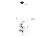 09408-6A,19 Подвес Иона черный d23 h120 G9 30W (4000K) (Led лампы в комплекте 4000К)