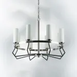 723085 Люстра FLUME 8х40W E14 ЧЕРНЫЙ МАТОВЫЙ/НИКЕЛЬ Lightstar