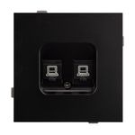 Механизм компьютерной розетки двойной SCT-TENDO-MPC2-PL-BK (RJ-45, CAT6) (Arlight, -)