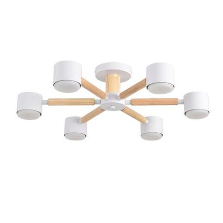8306/6C COMFI белый, дерево/металл Светильник потолочный GX53 LED 6*7W 220V VUDI