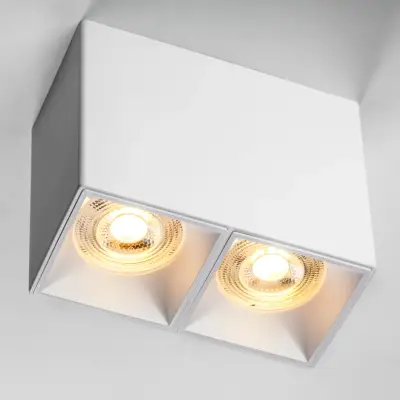 213366 Рамка (светильник) PVC д/LED-модулей 941хх и LED-ламп D50мм RULLO 2x QUAD БЕЛЫЙ Lightstar