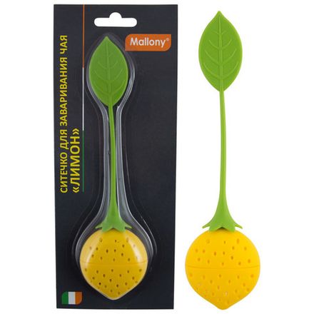 Ситечко для заваривания чая "Лимон" TI-Lemon, р-р 15*3,5 см (силикон) (Минимальная отгрузка 24 шт)