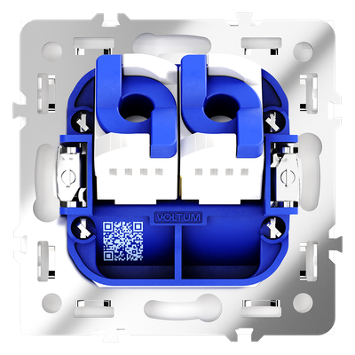 VLS060201 Розетка компьютерная встраиваемая VOLTUM S70 двойная RJ45+RJ45 кат.6, (белый глянцевый) (ТМ Maytoni)