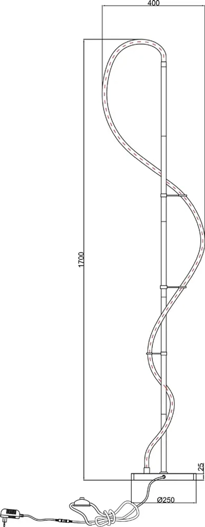 Торшер Arte Lamp KLIMT A2850PN-35BK, 1хLED