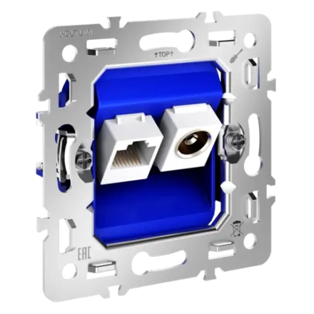 VLS0607M Механизм розетки TV+RJ45 кат. 6, S70. (ТМ Maytoni)
