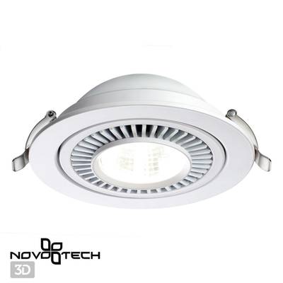 358817 SPOT NT21 278 белый Светильник встраиваемый светодиодный IP20 LED 18W 1600Лм 4000K 220V GESSO