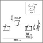 6587/5C MODERNI LN25 золото/прозрачный, металл/стекло Люстра потолочная E14 5*40W 220V VERDI