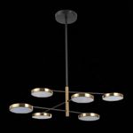 SL1605.413.06 Светильник подвесной ST-Luce Черный/Латунь, Белый LED 6*7,5W 3000K