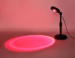 Атмосферная светодиодная настольная лампа с пультом DE8385 BK черный LED RGB 3W (ПДУ RGB)