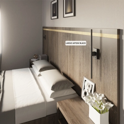 Бра Crystal Lux LARGO AP12W BLACK 0780/412
