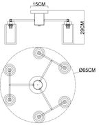 Потолочная люстра Arte Lamp LEO A7027PL-6BK, 6хE14