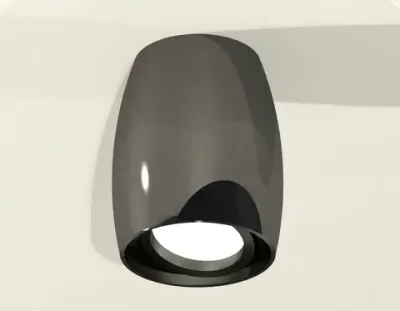 Комплект накладного поворотного светильника XS1123002 DCH/PBK черный хром/черный полированный MR16 GU5.3 (C1123, N7002)