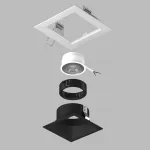 D51607BMOD Светильник DOMINO QUADRO под LED модуль/лампу МR16 (214516+214507+214007)