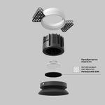 Встраиваемый светильник Round 4000K 12W 60°, DL058-12W4K-TRS-B. TM Maytoni